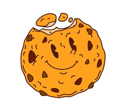 Funky gingerbread cookie character with cute face Stock Illustration