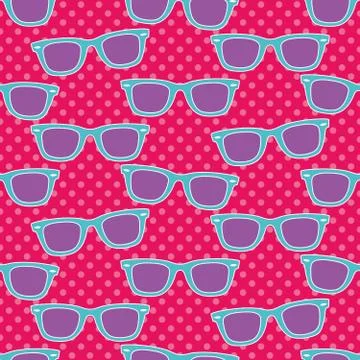 Funky glasses pattern Stock Illustration