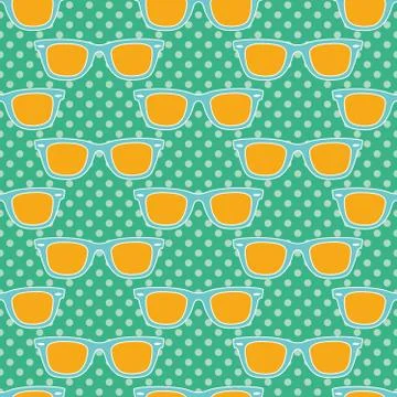 Funky glasses pattern Illustrazione stock