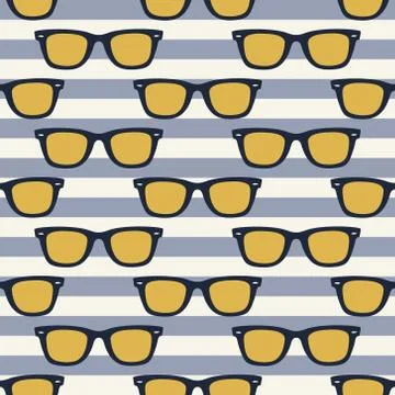 Funky glasses pattern Illustrazione stock