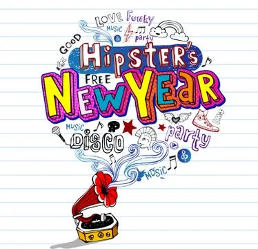 Funky greeting card Stock Illustration