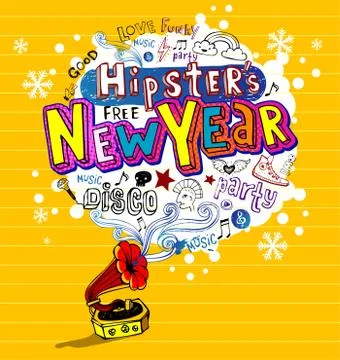 Funky greeting card Stock Illustration