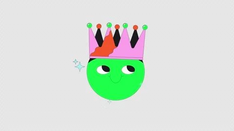 Funky groovy king crown flash message success animation Stock Footage 332271836