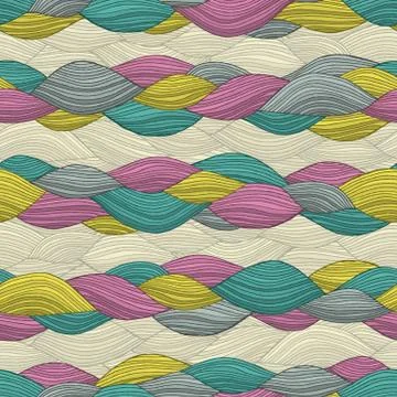 Funky Hair seamless pattern Stock Illustration