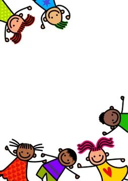 Funky Kids Border Stock-Illustration