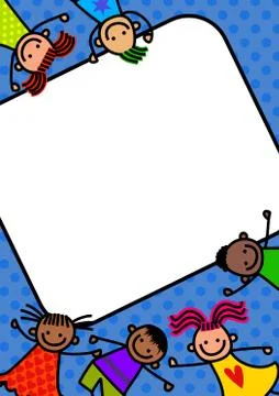 Funky Kids Border Stock-Illustration
