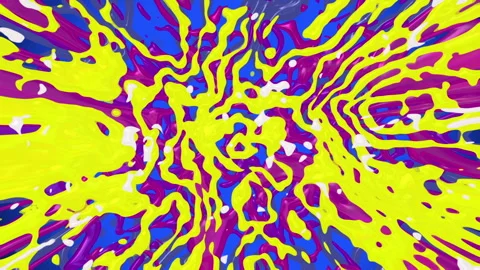 Funky Liquid Paint Pattern Stock Footage 263980138