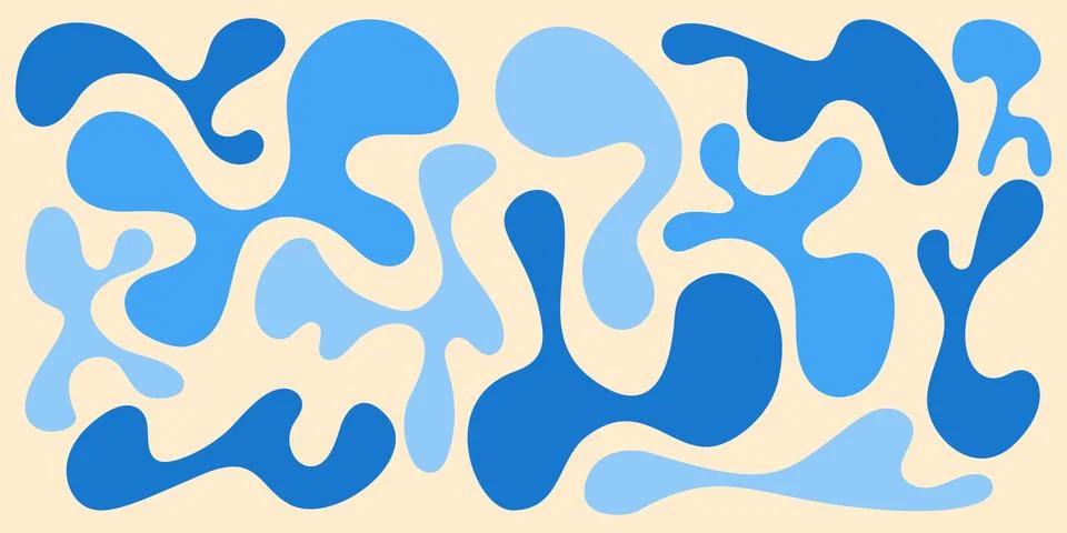 Funky liquid shapes pattern Stock Illustration