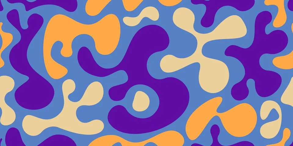 Funky liquid shapes pattern 库存插图