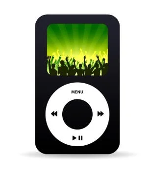 Funky music player Stock Illustration