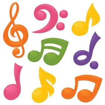 Funky notes Stock Illustration