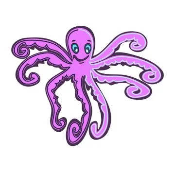 Funky octo 스톡 일러스트