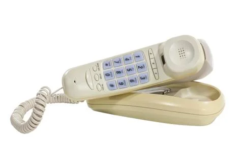Funky old phone with clipping path Stock Photos