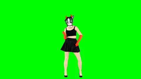 Funky Party Dancer Performing on Green Screen Stock Footage 104645110