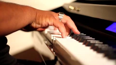 Funky Pianist Stock Footage 296317162
