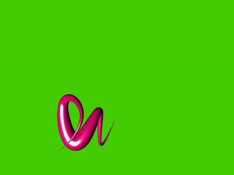 Funky pink swirl curly shape Stock Footage 22201393