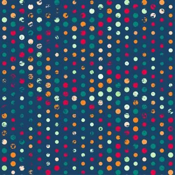 Funky points seamless pattern with grunge effect Stock Illustration