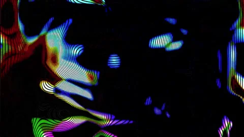 Funky psychedelic waves animation. Video stock 241288440