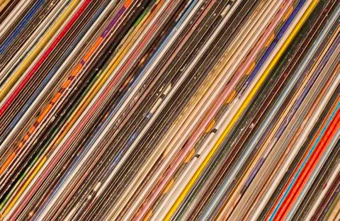 Funky record collection Stock Photos