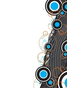 Funky Retro Circles Layout Illustrazione stock
