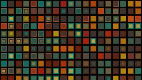 Funky retro tile pattern animation 스톡 동영상 143636665