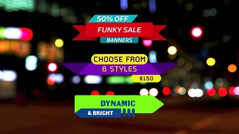Funky Sale Banners Stock After Effects