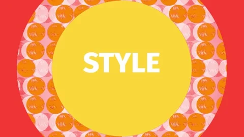 Funky style mod 60s retro vintage dots text copy overlay zoom loop circle zoom Stock Footage 248531354