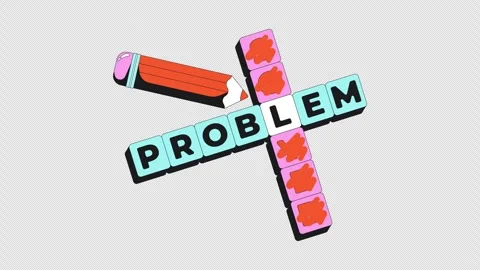 Funky unsolved crossword flash message error animation Stock Footage 332271856