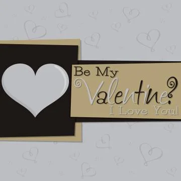 Funky Valentine's Day card in vector format. Stock Illustration