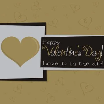 Funky Valentine's Day card in vector format. Stock Illustration