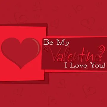 Funky Valentine's Day card in vector format. Stock Illustration