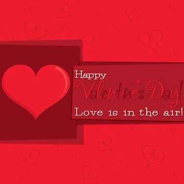 Funky Valentine's Day card in vector format. Stock Illustration