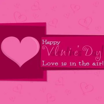 Funky Valentine's Day card in vector format. Stock Illustration