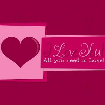 Funky Valentine's Day card in vector format. Stock Illustration
