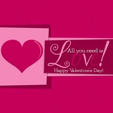 Funky Valentine's Day card in vector format. Stock Illustration