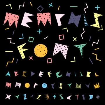 Funky vector alphabet. Stock Illustration