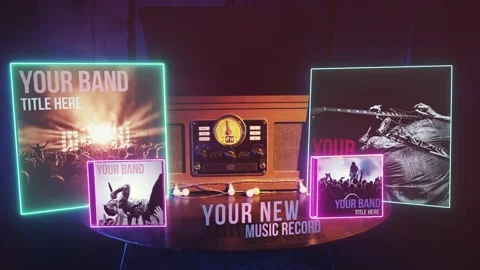 Funky Vinyl Record Opener Stock After Effects