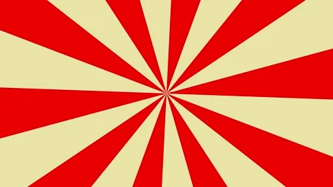 Funky Visuals Rotating Sunburst Twist in Pop Art Theme Stock Footage 270076050