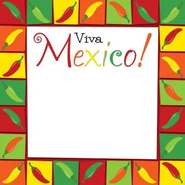 Funky Viva Mexico card in vector format. Illustrazione stock