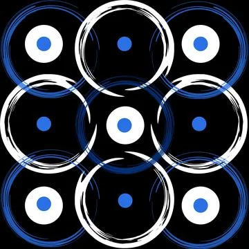 Funky wall texture in circles pattern Stock Illustration