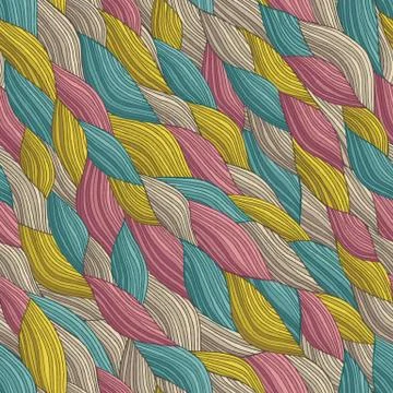Funky Waves seamless pattern Stock Illustration