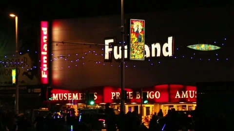 Funland at night Stock Footage 48483882