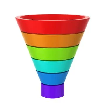 Funnel chart Stock Illustration
