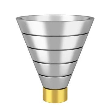 Funnel chart Stock Illustration