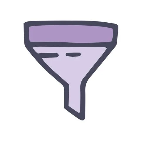 Funnel color vector doodle simple icon design Stockillustratie