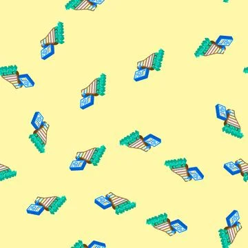Funnel diagram big data isometric icon seamless pattern 스톡 일러스트
