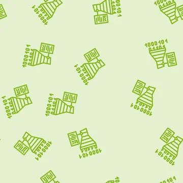 Funnel diagram big data line vector seamless pattern Illustrazione stock