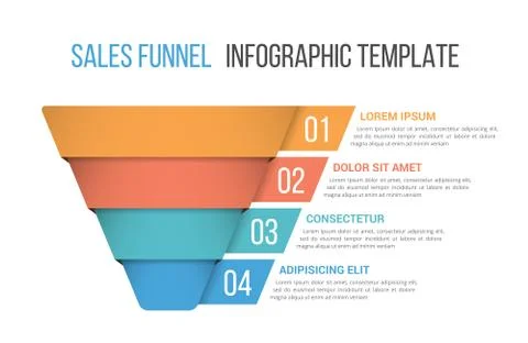 Funnel Diagram Template Stock Illustration