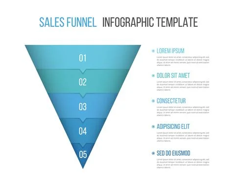 Funnel Diagram Template Stock Illustration