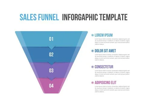 Funnel Diagram Template Illustrazione stock